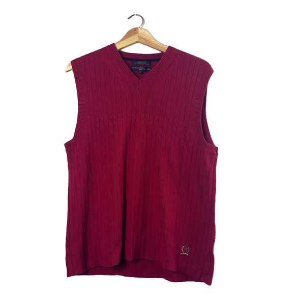 Men's Red Vintage Tommy Hilfiger Sweater Vest M - Picture 1 of 6